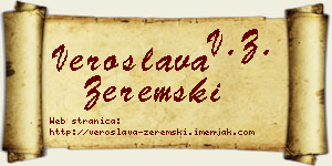 Veroslava Zeremski vizit kartica
